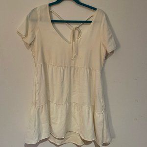 Mumu White Low Back Dress | S